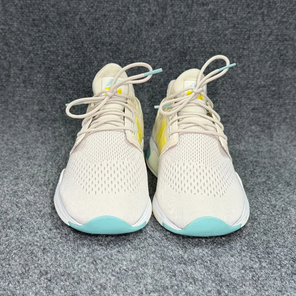 New Balance 247 v2 Running Shoes Women's Size 10 Tan Yellow Blue Athletic Retro - Picture 2 of 14